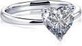 wholesale TOUPOP 1ct Heart Shaped Moissanite Engagement Rings For Women D Color Vvs1 S925 Sterling Silver Heart Cut Moissanite Promise Eternity Wedding Anniversary Christmas Jewelry Gifts For Wife Size 6-9 -0-0