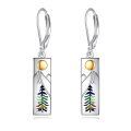wholesale 925 Sterling Silver Mountain And Tree Leverback Earrings-0-0
