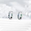 wholesale 925 Sterling Silver Abalone Shell Inlay Small Hoop Earrings for Women-0-4