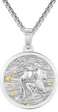 wholesale 925 Sterling Silver Aquarius Zodiac Sign Constellation Pendant Necklaces for Women Men Astrology Gifts-0-0
