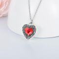 wholesale Sterling Silver Flower Urn Necklace for Ashes Memorial Keepsake Heart Jewelry-0-13