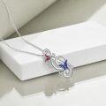 wholesale 925 Sterling Silver Musical Notes & Butterflies Pendant Necklaces Gifts for Women Girls-0-3