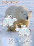 wholesale 925 Sterling Silver Polar Bear Shape Opal Studs for Sensitive Ears-0-5