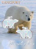 wholesale 925 Sterling Silver Opal Bear Stud Earrings-0-5