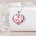 wholesale Sterling Silver Austrian Crystals Love Heart Pendant Necklace for Women-0-42