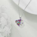 wholesale 925 Sterling Silver Rainbow Fish Pendant Necklace for Kids-0-3