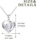 wholesale 18k Gold Heart Pendant Necklace with 18kt Gold Chain Fine Jewelry for Wife Mother's Day Gift 18 Inches-0-6