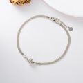 wholesale 18K Gold Heart Charm Mesh Link Chain Bracelet for Women Anniversary Gift-0-3