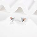 wholesale 925 Sterling Silver Corgi Dog Face Stud Earrings for Women Girls -0-3
