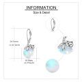 wholesale 925 Sterling Silver Cat Moonstone Leverback Earrings Wholesale For Women Girls-0-3