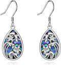 wholesale 925 Sterling Silver Metal Boho Dangle Earrings with Abalone Shell and Starfish Design-0-0