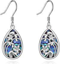 wholesale 925 Sterling Silver Metal Boho Dangle Earrings with Abalone Shell and Starfish Design-Starfish Wave Earrings
