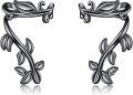 wholesale 925 Sterling Silver Leaf Ear Cuff Earrings Non-Piercing Clip-On Cartilage s for Women-0-5