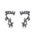 wholesale 925 Sterling Silver Leaf Ear Cuff Earrings Non-Piercing Clip-On Cartilage s for Women-0-5