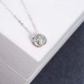 wholesale 925 Sterling Silver CZ Solitaire Pendant Chain Necklace for Women & Girls-0-1
