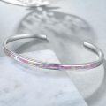 wholesale  Sterling Silver Opal Cuff Bangle Bracelet Hypoallergenic Gift for Women -0-1