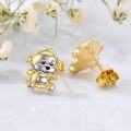 wholesale 925 Sterling Silver Monkey Stud Earrings - Cute Animal  for Women-0-1