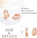 wholesale Rose Gold 925 Sterling Silver Floral Cutout Teardrop Huggie Hoop Earrings 24mm Diameter-0-5