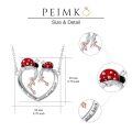 wholesale 925 Sterling Silver Ladybug Heart Pendant Necklace I Love You To The Moon And Back-0-5