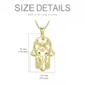 wholesale Gold 925 Sterling Silver Hamsa Evil Eye Necklace Wholesale with Tree Elephant Pendant and Flowers-0-4