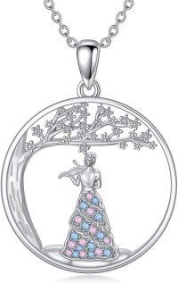 wholesale Sterling Silver Violin Necklace with Cubic Zirconia – Elegant Music Jewelry for Women, 18 Adjustable Chain, Hypoallergenic Gift for Violin Lovers-Violin-2