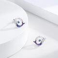 wholesale 925 Sterling Silver Mermaid Stud Earrings for Women Ocean Animal Beach Theme Jewelry Birthday Gifts for Girlfriend-0-1