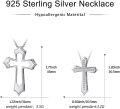wholesale 925 Sterling Silver Cross Pendant Necklaces for Men & Women - Religious Jewelry Christian Baptism Gifts-0-5