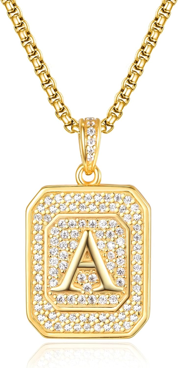 wholesale Gold Filled Sterling Silver Letter Jewelry Necklace for Women Gift for Mom Wife Birthday Anniversary Christmas-Letter A