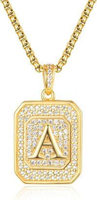 wholesale Gold Filled Sterling Silver Letter Jewelry Necklace for Women Gift for Mom Wife Birthday Anniversary Christmas-Letter A