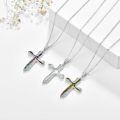 wholesale 925 Sterling Silver Cross Pendant With Abalone Shell And Celtic Knots-0-2