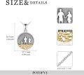wholesale Family Necklace S925 Sterling Silver Family Coin Pendant Necklace Father Mother Daughter Jewelry, Father's Day Gifts For Dad Husband Gifts For Women Mom Grandma Daughter Christmas Birthday Mothers Day, 18+2 Inch -0-5