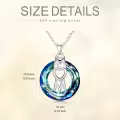TOUPOP 925 Sterling Silver & Stone Sister/Mom Necklace Birthday Christmas Gifts-0-5