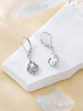 wholesale 925 Sterling Silver Celtic Knot Moonstone Drop Earrings - Halloween Gift for Her-0-4