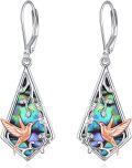 wholesale 925 Sterling Silver Hummingbird Abalone Shell Drop Dangle Leverback Earrings for Women Girls Gifts 3cm Long-0-0