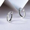 wholesale 925 Sterling Silver Hypoallergenic Small Hoop Scrollwork Huggie Earrings for Women-0-1