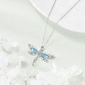 wholesale 925 Sterling Silver Abalone Shell Inlay Celtic Knot Dragonfly Pendant Necklace for Women Nature Lovers' Gift-0-8