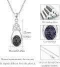 wholesale 925 Sterling Silver Celtic Knot Black Druzy Pendant Necklace-0-2
