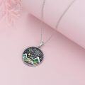 wholesale 925 Sterling Silver Abalone Shell God is Greater Pendant Necklace for Women Christian Faith  43cm Chain Length-0-2