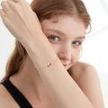wholesale 14k Gold Infinity Ladybug Bracelet With Red Enamel Crystal Chain For Women-0-1