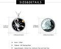 wholesale 925 Sterling Silver Scorpio Zodiac Sign Black Onyx Coin Pendant Necklace-0-5