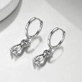 wholesale 925 Sterling Silver Cat Dangle Hoop Earrings Gift for Women Girls-0-3