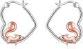 wholesale 925 Sterling Silver Squirrel Heart Hoop Dangle Earrings Cute Animal s for Women-0-0