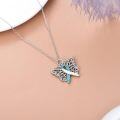 wholesale 925 Sterling Silver Butterfly Ribbon Pendant for Ovarian Cancer Awareness s-0-2