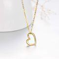wholesale 14K Gold Hollow Heart Pendant Chain Necklace for Women Gifts-0-4