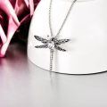 wholesale 925 Sterling Silver Dragonfly Urn Pendant Necklace Turquoise Stone Oxidized Memorial Jewelry-0-2