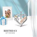 TOUPOP Sterling Silver Mom Birthflower Necklace For Women-0-3