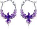 wholesale Sterling Silver Gold Zircon Phoenix Dangle Earrings for Women Gifts-0-6