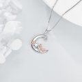 wholesale 925 Sterling Silver Crescent Moon Axolotl Star Charm Necklace - Cute s for Women-0-2