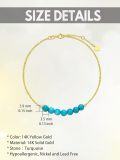 wholesale  14K Solid Gold Yellow Adjustable Link Bead Bracelets for Women Jewelry Gifts -0-5