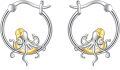 wholesale 925 Sterling Silver Gold Plated Octopus Hoop Earrings - Christmas Gift for Her-0-0